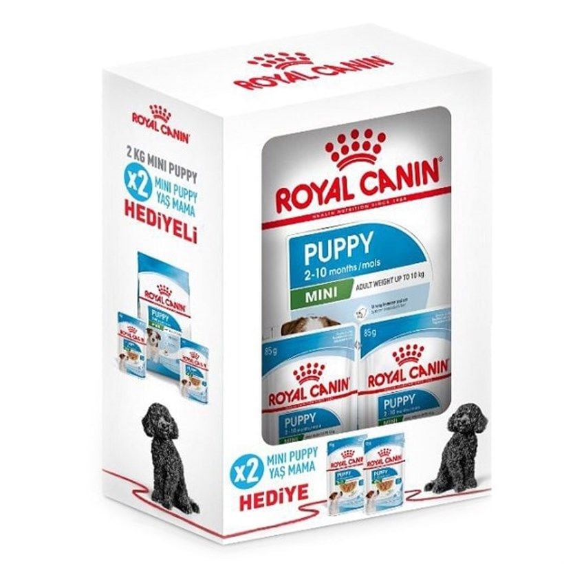 Royal Canin Mini Puppy Yavru Kuru Köpek Maması 2 Kg POUCH 2 ADET HEDİYE