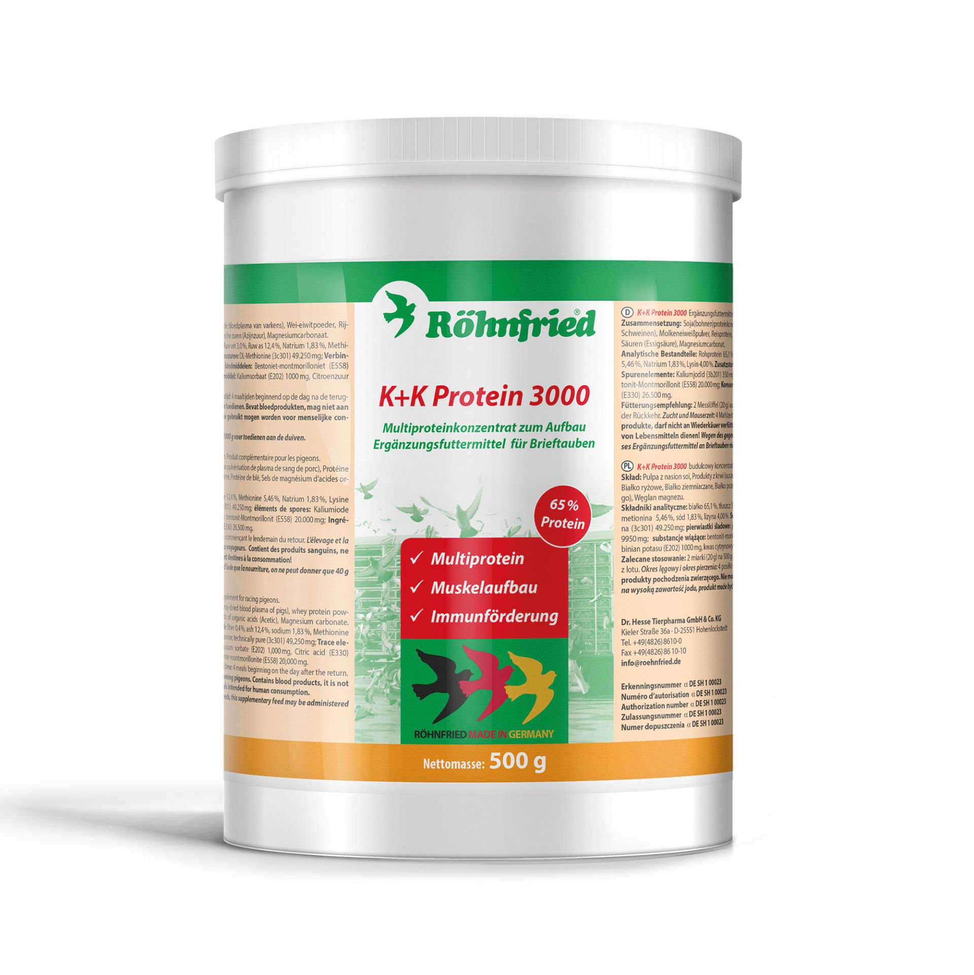 Röhnfried K+K Eiweib 3000 Protein Konsantresi 500 Gr