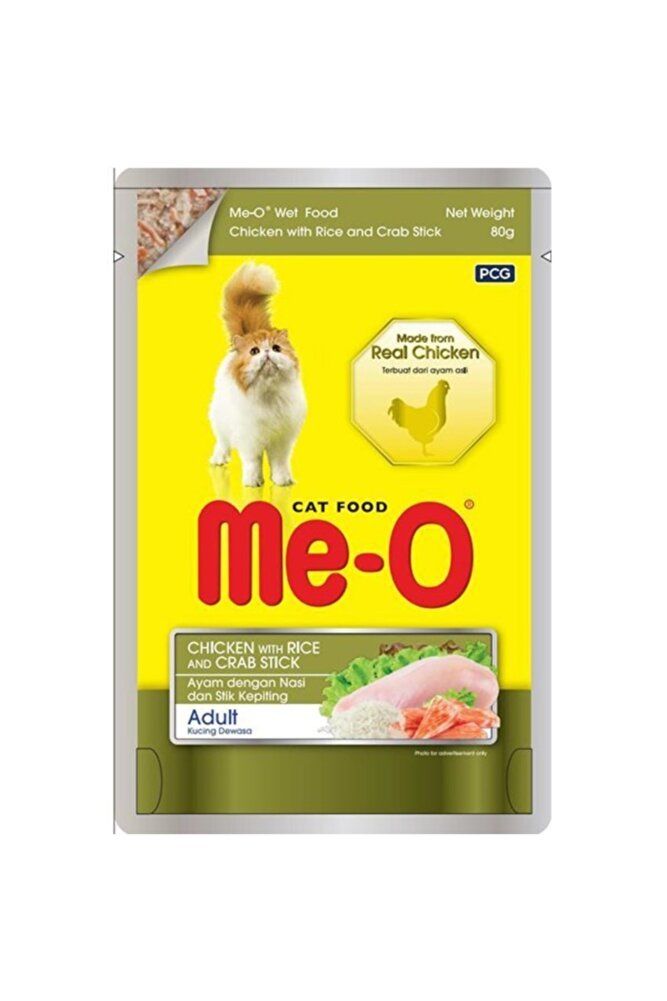 Tavuk Pirinç Ve Yengeç Çubuklu Pouch Kedi Konservesi 80gr