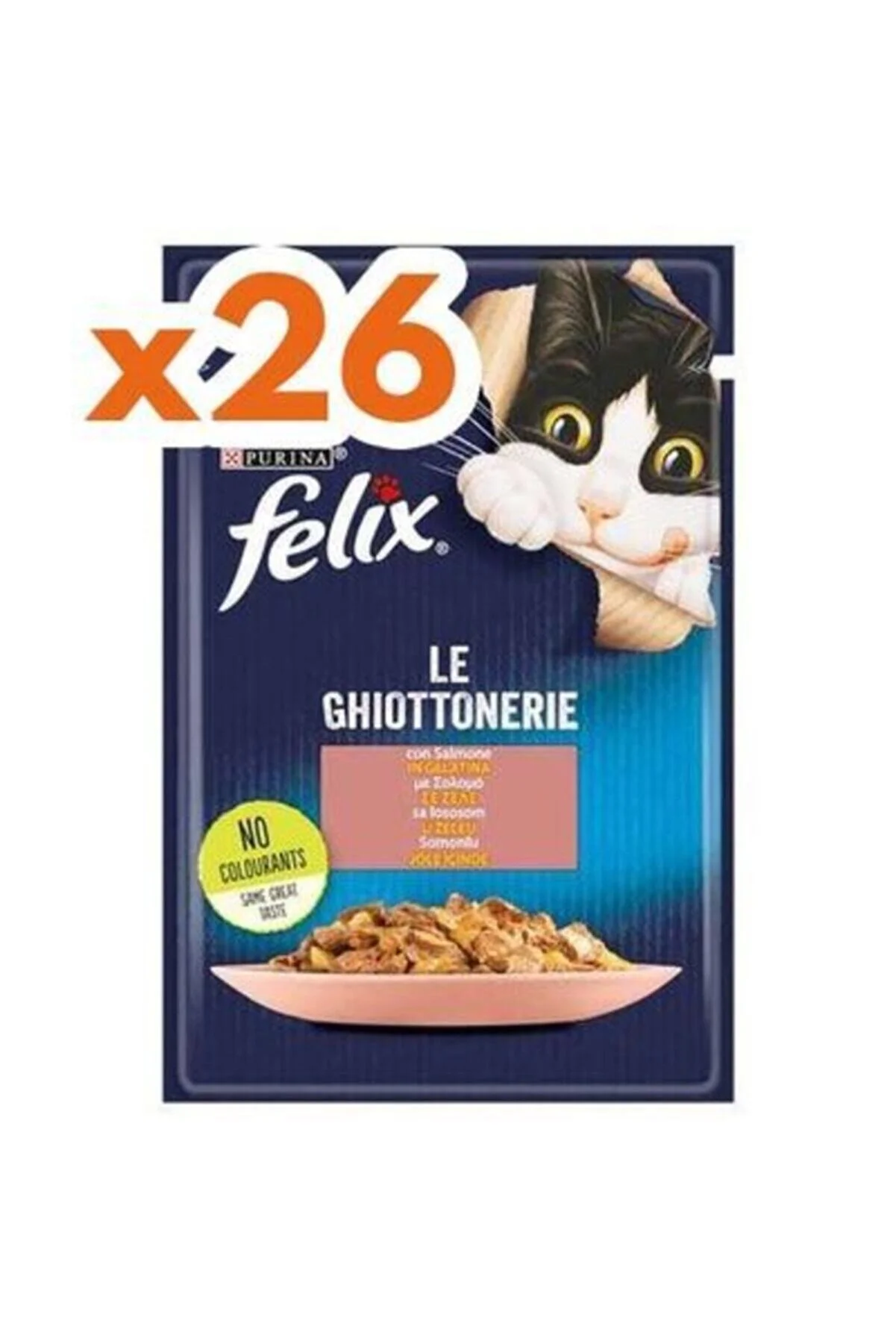 Purina%20Felix%20Somonlu%20Yetişkin%20Kedi%20Yaş%20Maması%2026%20X%2085%20gr