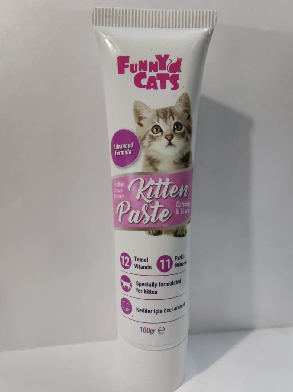 FUNNY Yavru Kedi Vitamini Kalsiyumlu Macun 100 gr  S.K.T. 28.07.2023