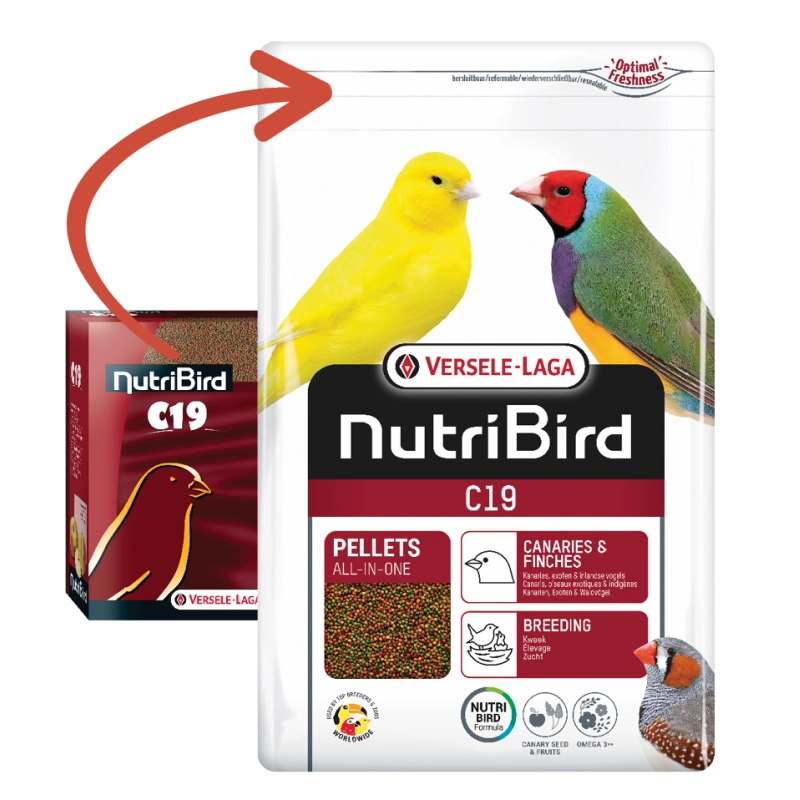 Versele Laga Nutribird C19 Kanarya - Finch Pelet 10 Kg