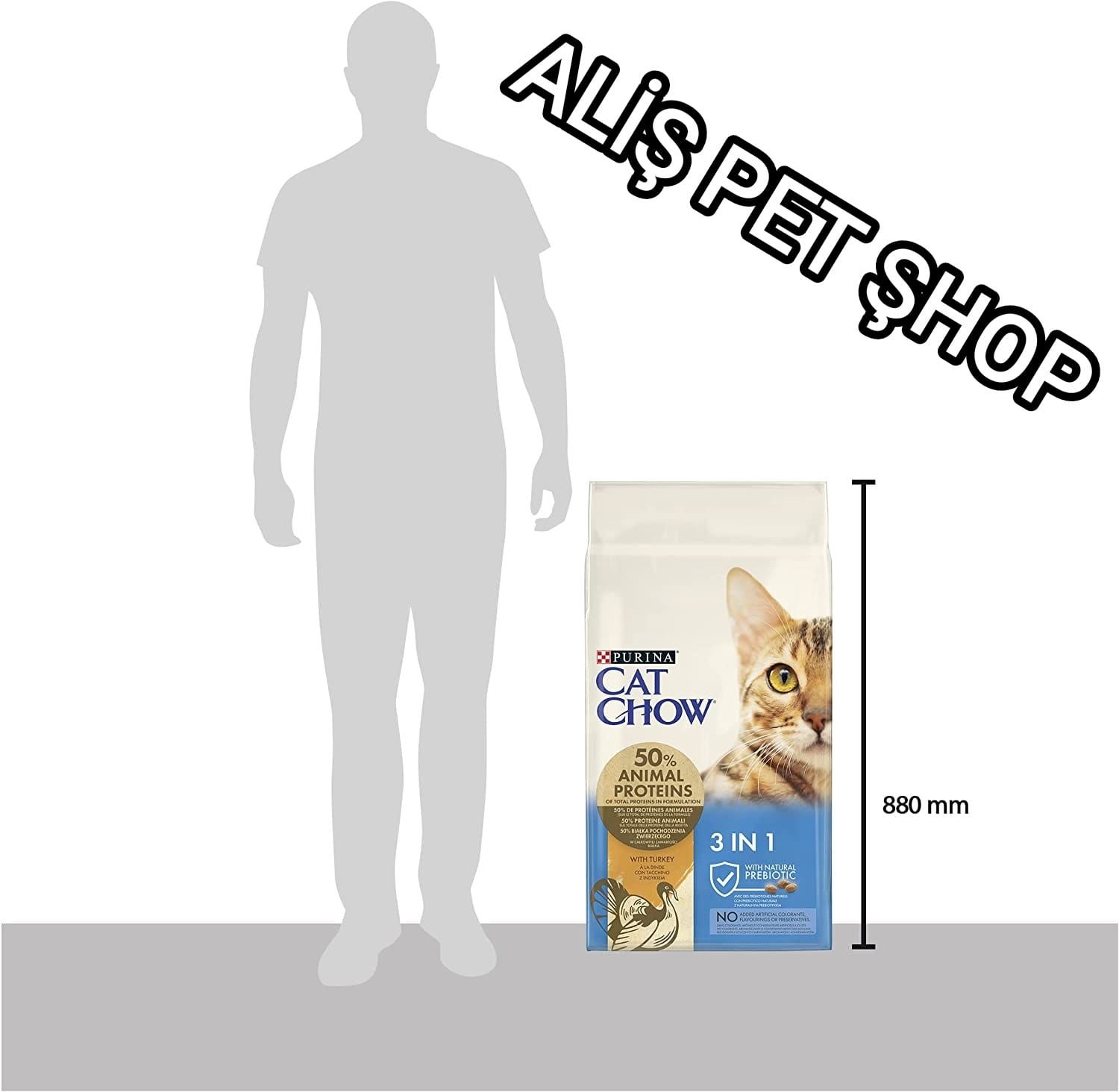 Purina Cat Chow 3 İN 1 Hindi Etli Yetişkin Kedi Maması 15 Kg