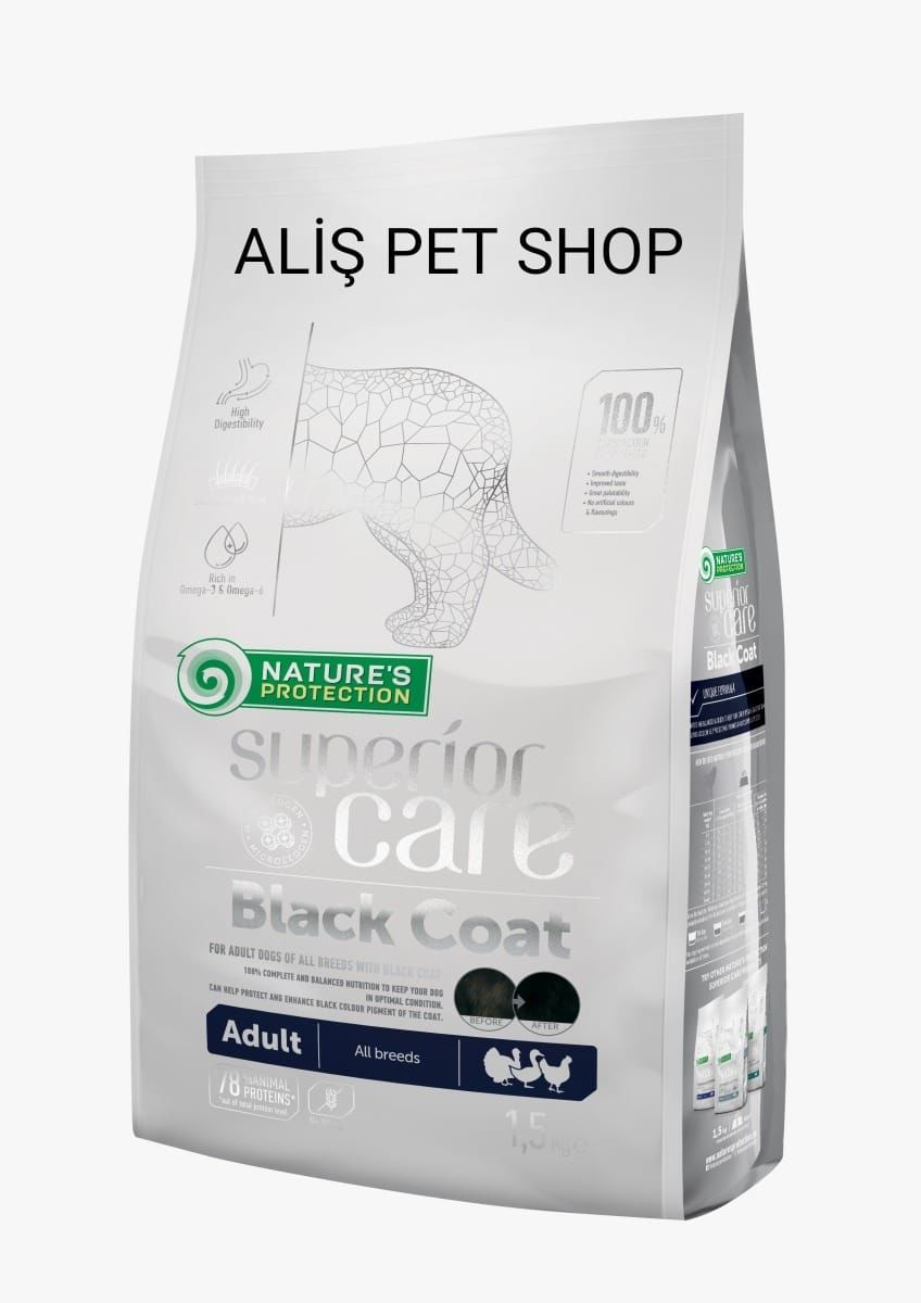 Nature’s Protection Ature Superıor Black Coat Yetişkin Siyah Köpekler 1,5 Kg