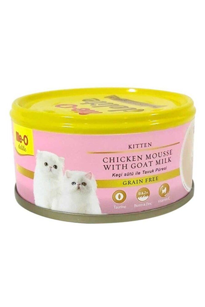 Me-o Tahılsız Kıyılmış Tavuklu Ve Keçi Sütlü Yavru Kedi Konservesi 80 gr X 24 Adet