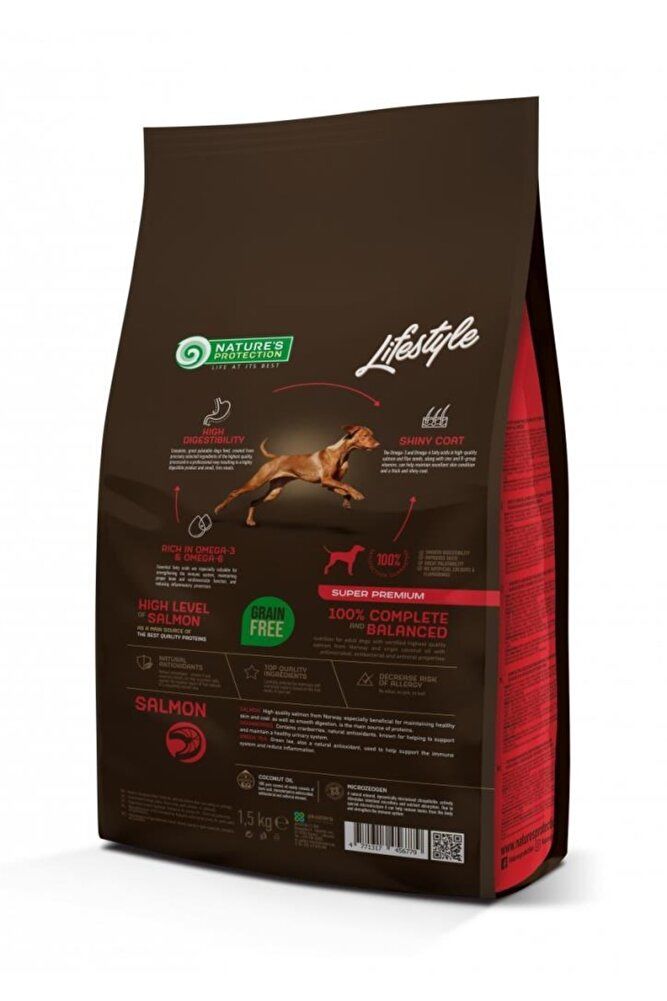 Nature’s Protection Lifestyle Tahılsız Somonlu Yetişkin Köpek Maması 1.5 Kg