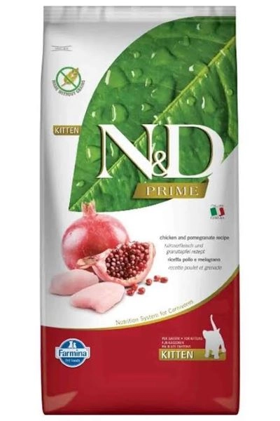N&D Prime Tavuklu ve Narlı Tahılsız Yavru Kedi Maması 10kg
