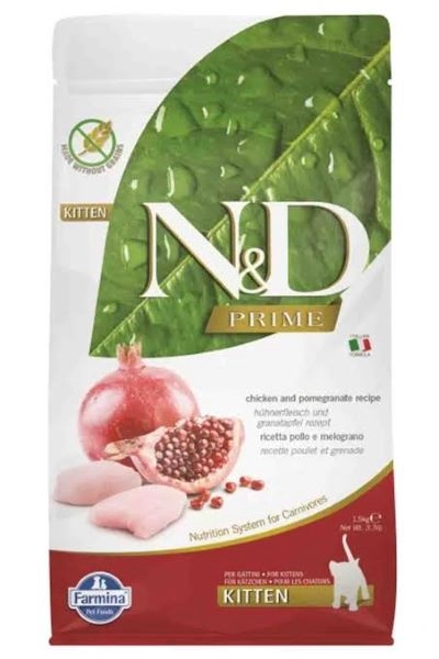 N&D Tahılsız Tavuk-Nar Kitten Yavru Kedi Maması 1.5 Kg