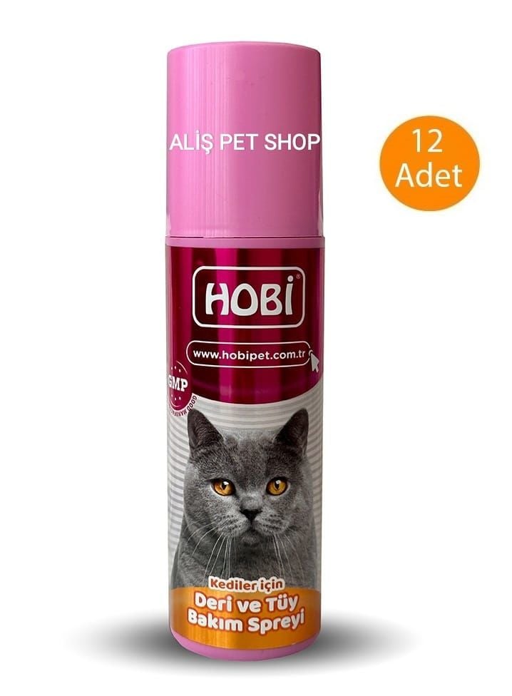 Hobi Kediler İçin Deri Ve Tüy Bakım Spreyi 200 ml X 12 Adet