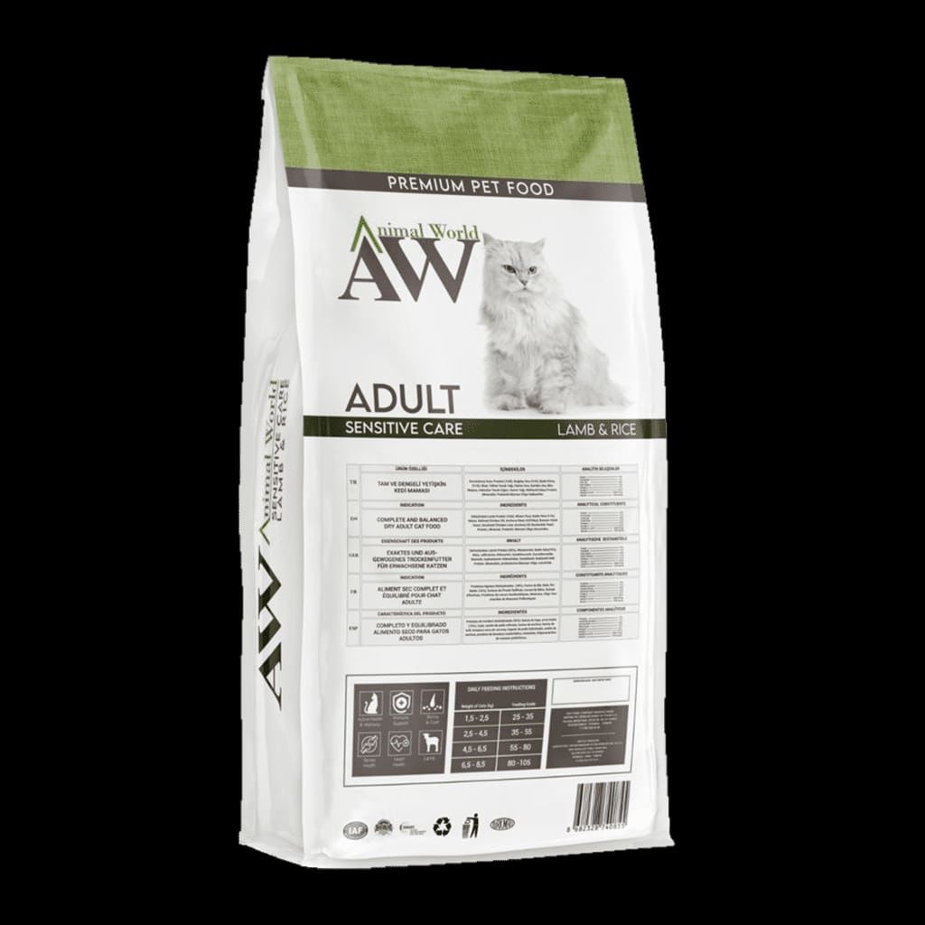 Animal World 1,5 kg Kedi Sensitive Lamb & Rice