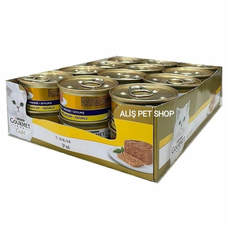 Gourmet Gold Kıyılmış Tavuklu Yetişkin Kedi Konservesi 85gr X 24 Adet