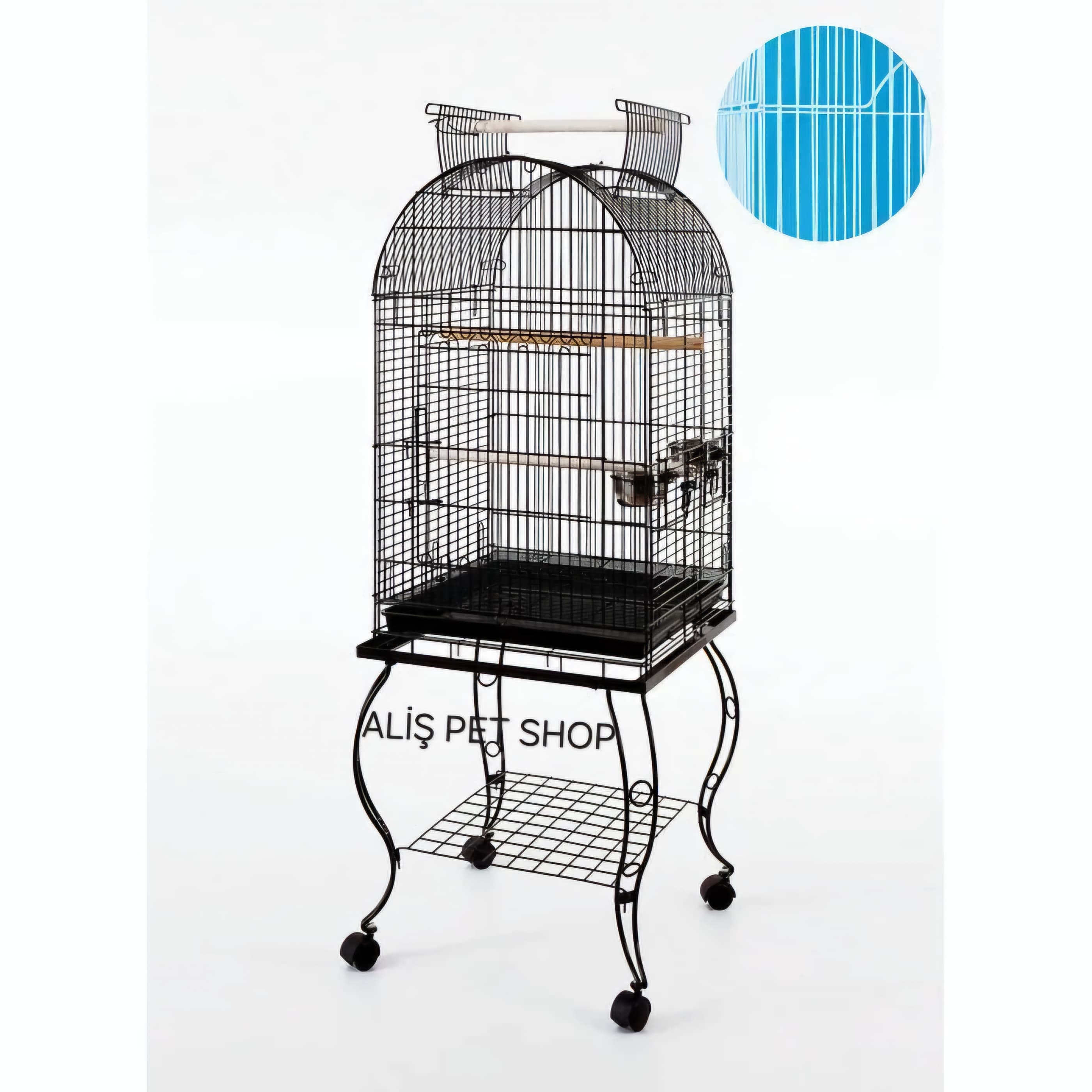 ALİŞPET Kafes 902 Damarlı Beyaz Boya 51X51X152Cm
