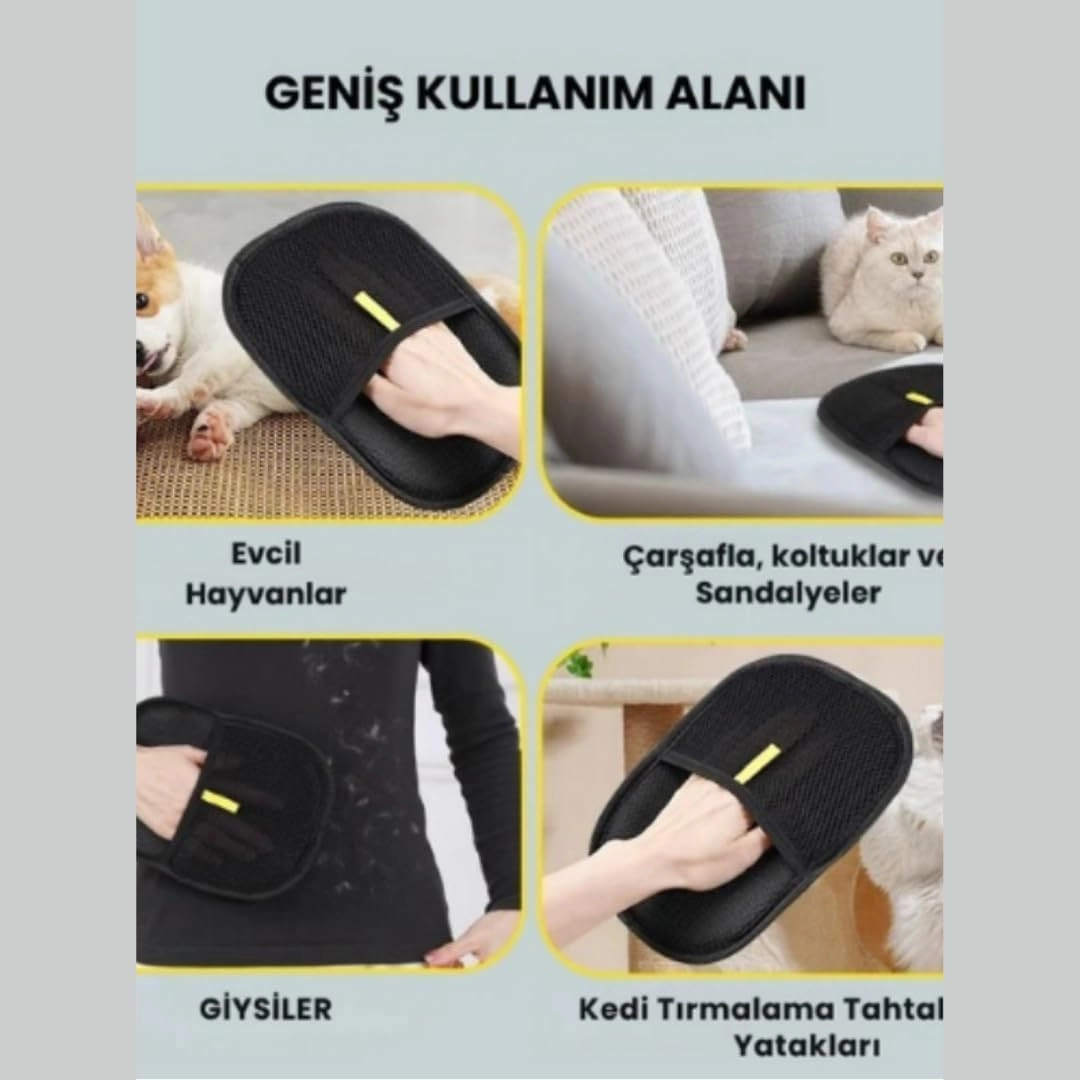 Kedi Köpek Tüy Toplayıcı Çift Taraflı Statik Eldiveni Giysi Halı Elbise Mobilya için Statik Tüy Temizleme Eldiven Kolay ve Pratik