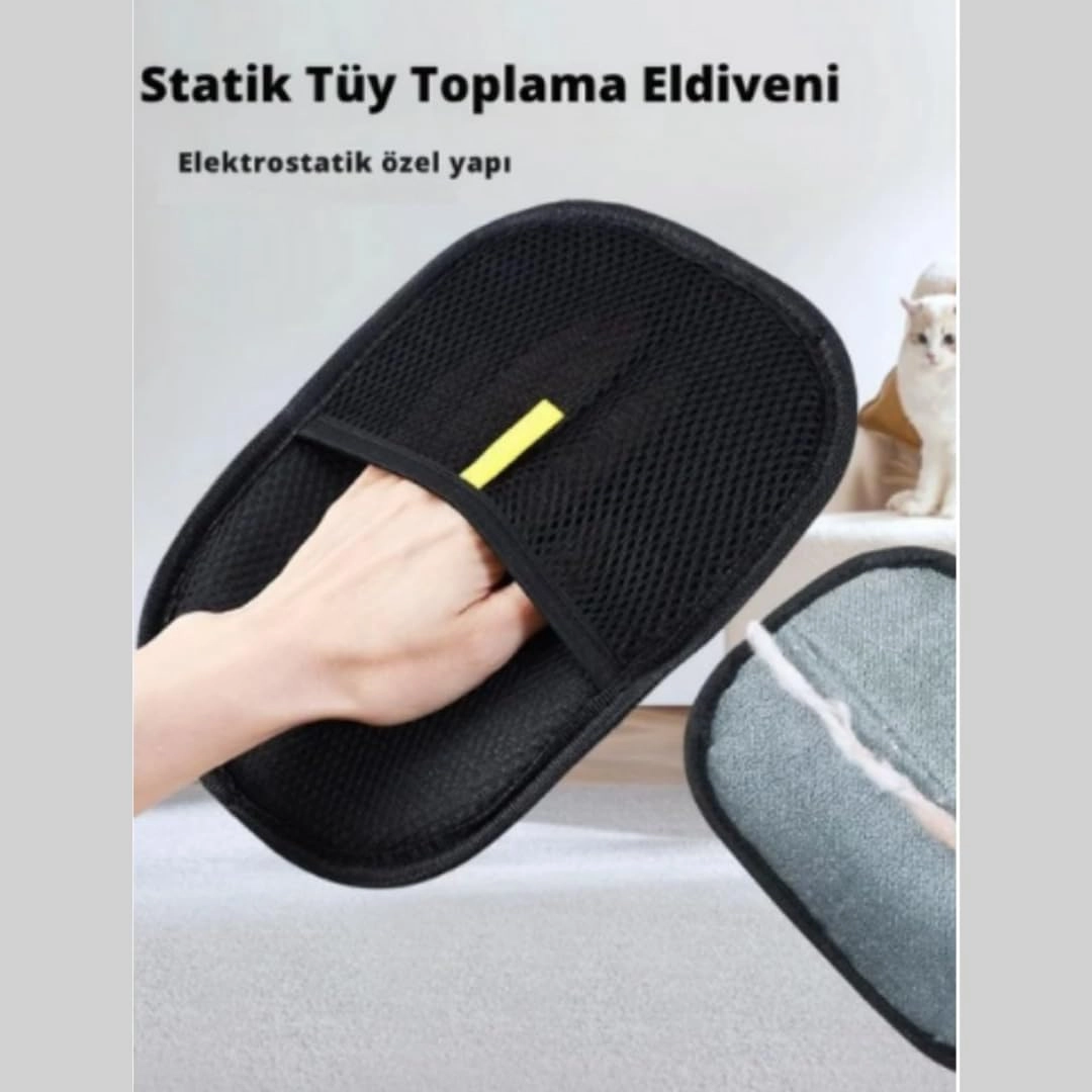 Kedi Köpek Tüy Toplayıcı Çift Taraflı Statik Eldiveni Giysi Halı Elbise Mobilya için Statik Tüy Temizleme Eldiven Kolay ve Pratik