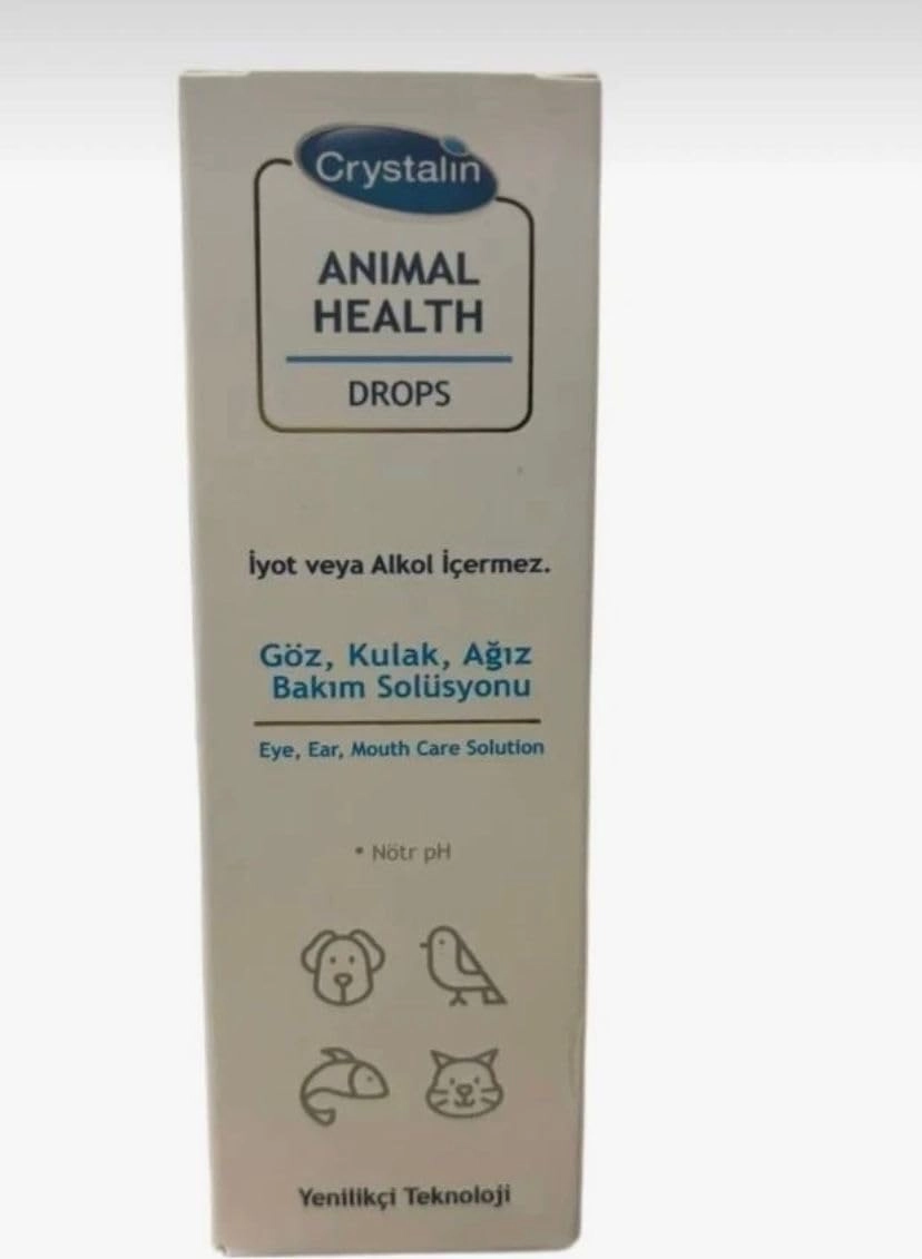 Crystalin Animal Health Drops - Göz Kulak Ağız Bakım Solüsyonu 100 ml