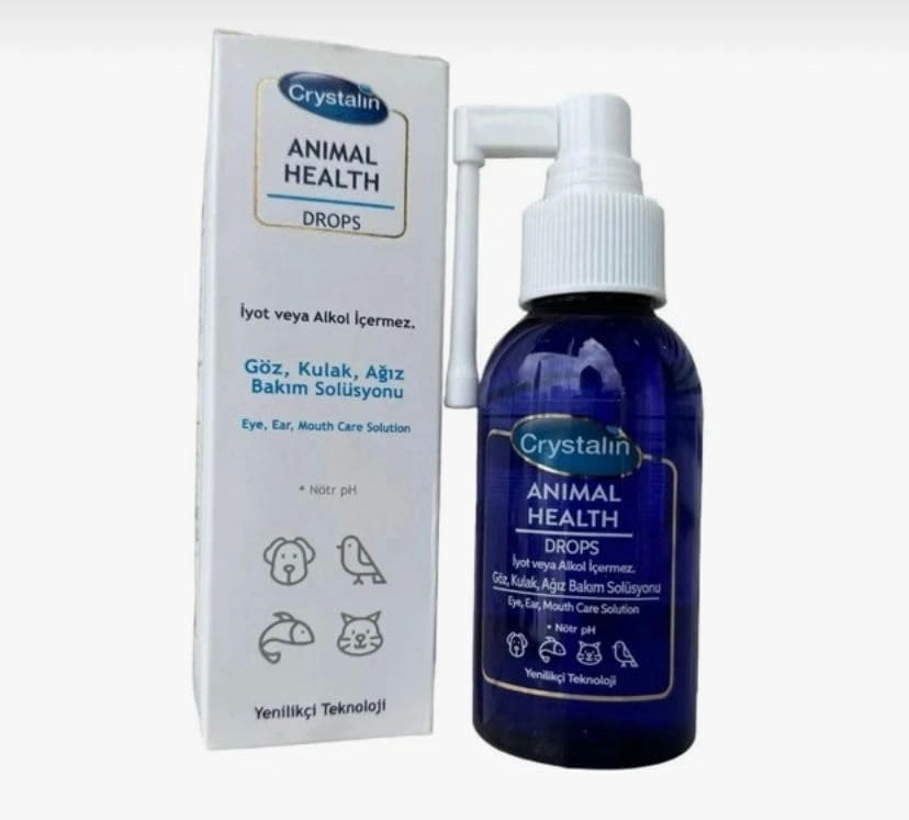 Crystalin Animal Health Drops - Göz Kulak Ağız Bakım Solüsyonu 100 ml
