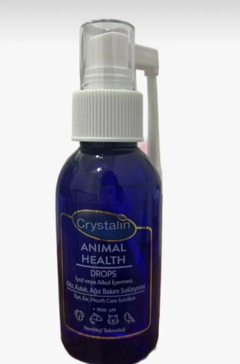 Crystalin Animal Health Drops - Göz Kulak Ağız Bakım Solüsyonu 100 ml