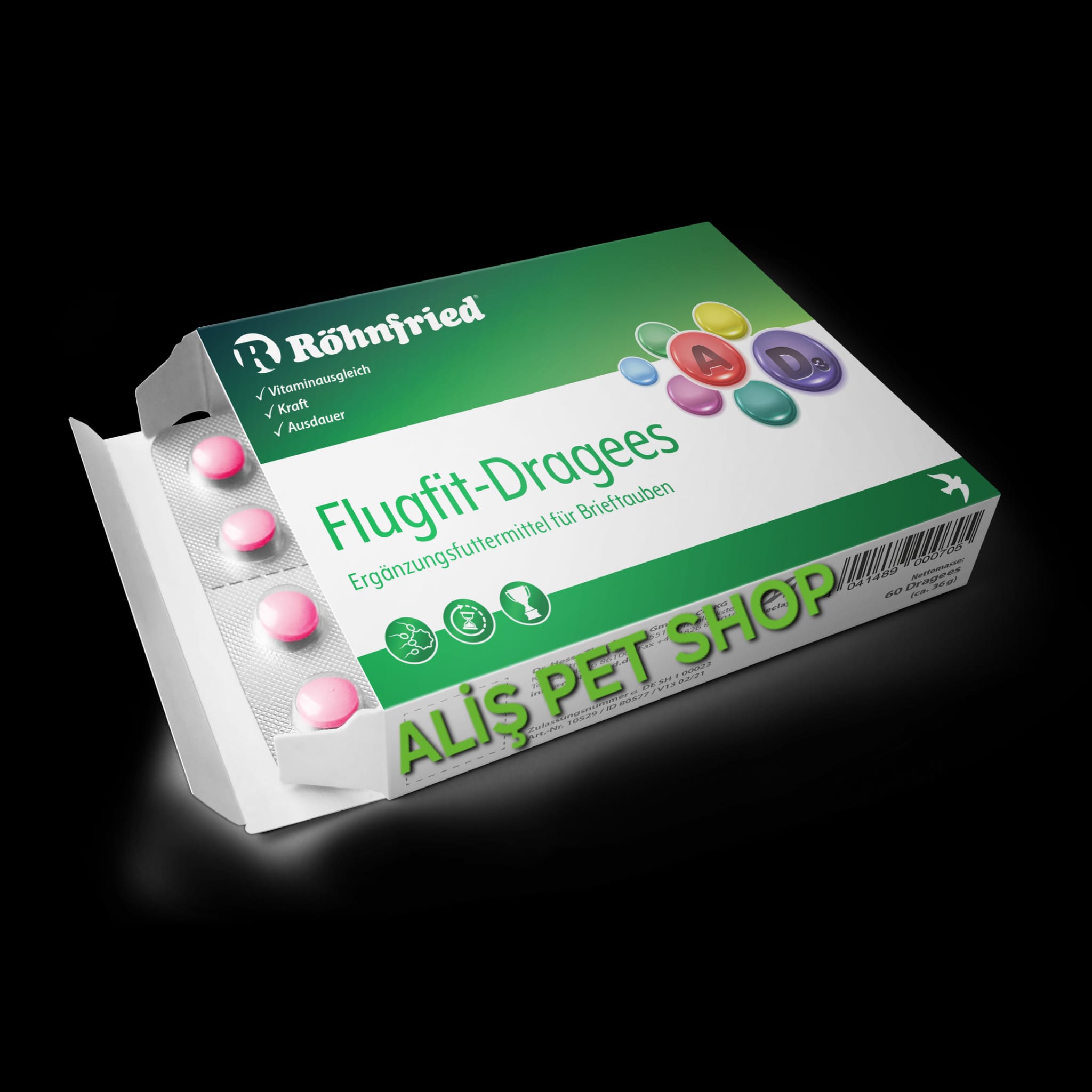 Flugfit drajeler vitaminler amino asitler bal ve karbonhidratların 60 Adet