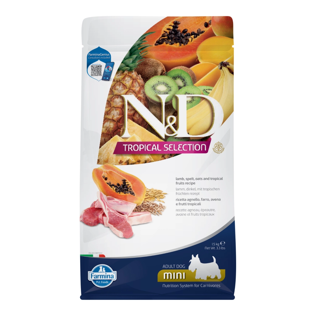 N&D Tropical Selection Mini Kuzu Etli Küçük Irk Yetişkin Köpek Maması 1,5kg