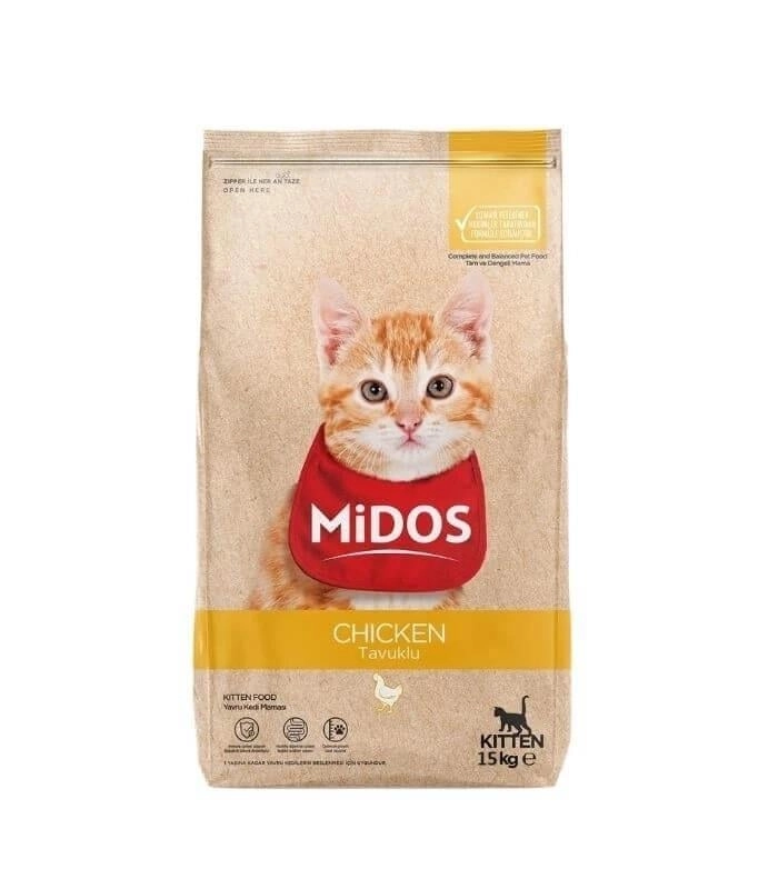 Midos Tavuklu Yavru Kedi Maması (Sağlıklı Büyüme) 15 Kg