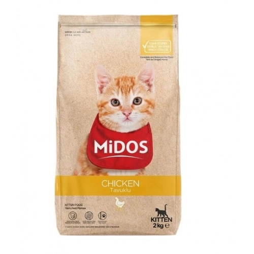 Midos Tavuklu Yavru Kedi Maması (Sağlıklı Büyüme) 2 Kg