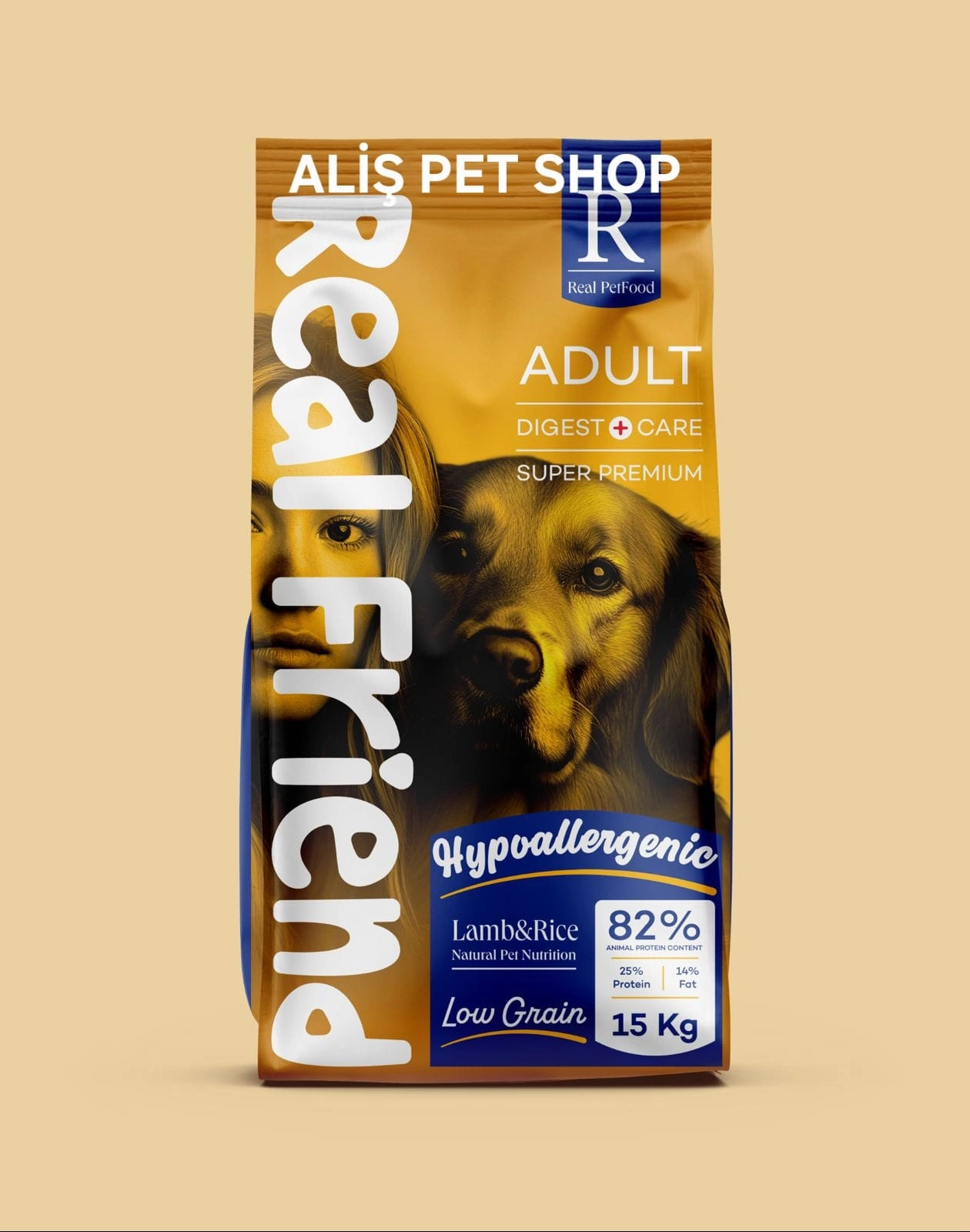 REAL FRİEND Digest Care Yetişkin Köpek Maması Kuzu Etli & Pirinçli 15 Kg