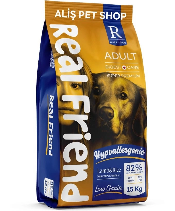 REAL FRİEND Digest Care Yetişkin Köpek Maması Kuzu Etli & Pirinçli 15 Kg