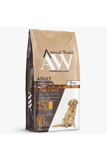 Animal World Sensitive Lamb Rice Kuzu Etli Köpek Maması 15 kg