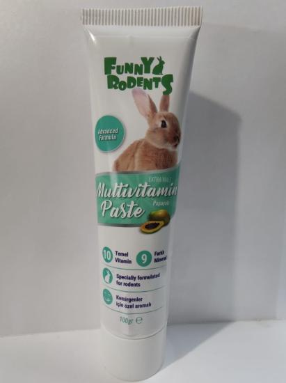 FUNNY Kemirgen Multivitamin Paste100gr  Papaya & Extra Malt S.K.T 29.07.2023