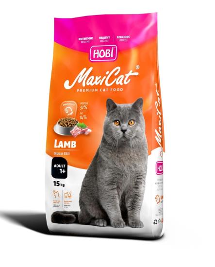 Hobi Maxicat Kuzu Etli Yetişkin Kedi Maması 15 kg