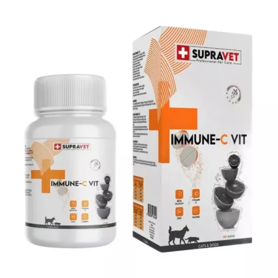 Supravet Kedi ve Köpek Bağışıklık Güçlendirici Immune C-Vitamin Tablet 75’li