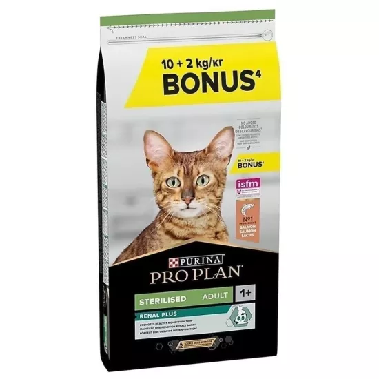 PRO PLAN Sterilised Somonlu Kuru Kedi Maması 10 kg +2 kg Hediye