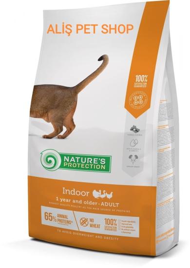 Nature’s Protection Indoor Düşük Tahıllı Kümes Hayvanlı Yetişkin Kedi Maması 18 kg