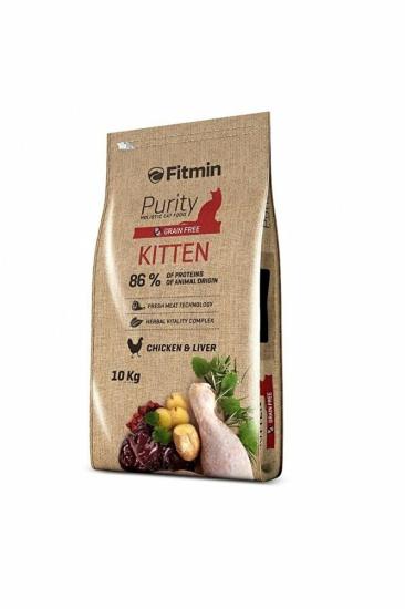 Fitmin Purity Kitten Taze Tavuk Etli Ve Ciğerli Tahılsız Yavru Kedi Maması 10 Kg