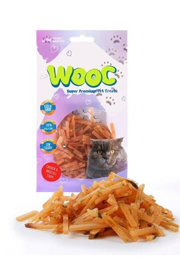 Chicken Broccoli Strips Doğal Et Kedi Ödül Maması 40gr