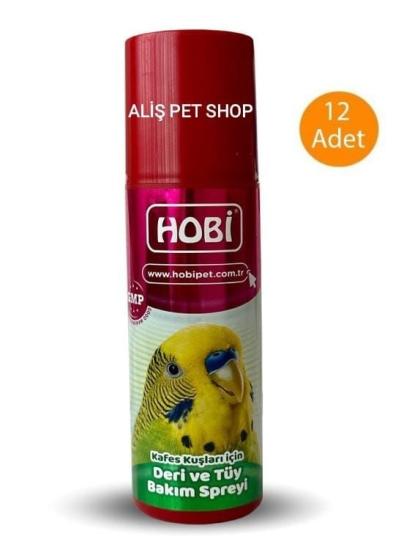 Hobi Kafes Kuşları İçin Deri Ve Tüy Bakım Spreyi 200 ml x 12 Adet