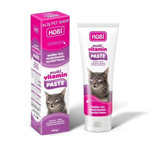 Hobi Multivitamin Paste Kediler İçin Multivitamin İçerikli Pasta 100gr