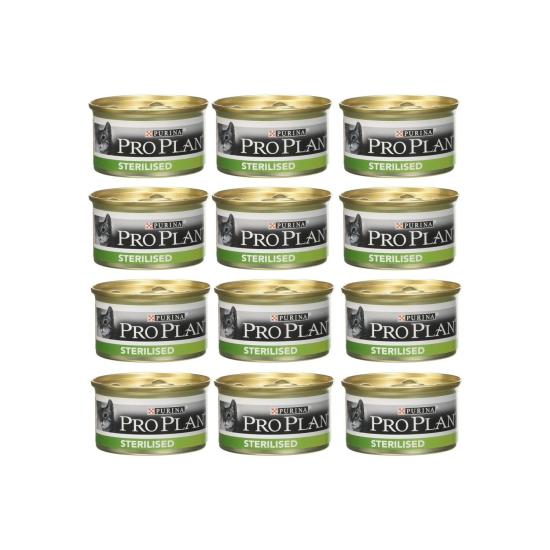 Pro plan Sterilised Ton Balıklı Ve Somonlu Kısırlaştırılmış Yetişkin Kedi Maması Konserve 12x85 Gr