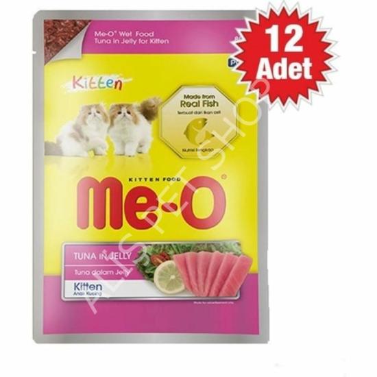 Me-O Pouch Ton Balıklı Jöle Içinde Yavru Kedi Konservesi 80 gr - 12 Adet