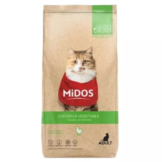 Midos Tavuklu ve Sebzeli Hairball Yetişkin Kedi Maması 2 Kg
