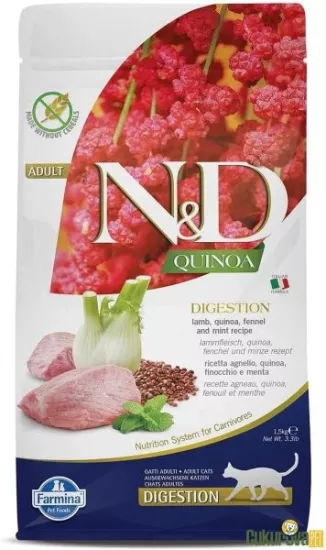 N&D Quinoa Digestion Kuzulu Kinoalı Yetişkin Kedi Maması 1,5kg