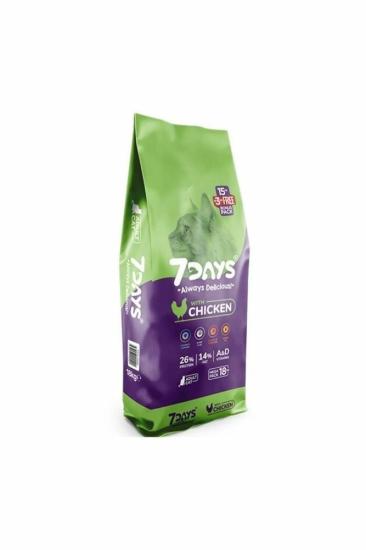 7 Days Tavuk Etli Yetişkin Kedi Maması 18 Kg