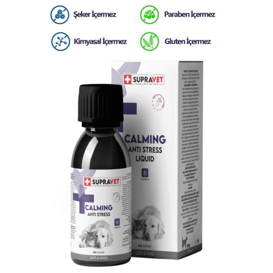 Supravet Anti Stress Kedi ve Köpekler İçin Sakinleştirici Damla 100 ml