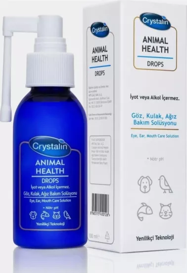 Crystalin Animal Health Drops - Göz Kulak Ağız Bakım Solüsyonu 100 ml