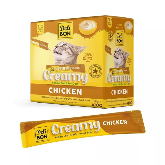 Delibon Tavuklu Krema Kedi Ödülü 15 Gr 100 Lü