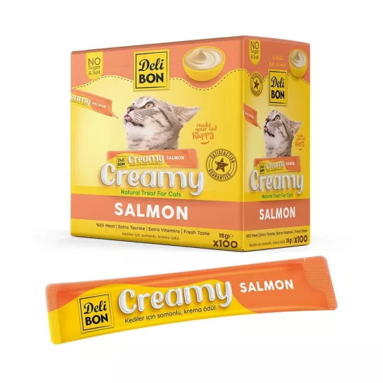 Delibon Somonlu Krema Kedi Ödülü 15 Gr 100 Lü