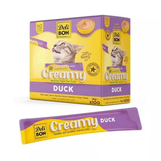Delibon Ördekli Krema Kedi Ödülü 15 Gr 100 Lü