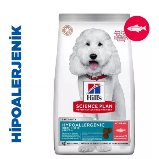 Hills Hypoallergenic Somonlu Küçük Irk Yetişkin Köpek Maması 1.5 Kg