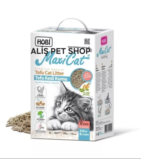 Hobi Maxicat Bitkisel Pelet Tofu Kedi Kumu 8 Litre