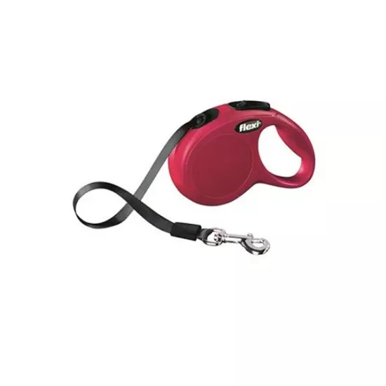 Flexi New Classic 3M Şerit Tipi Tasma XSmall Kırmızı